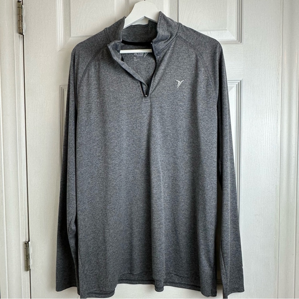 Active by Old Navy Men’s Quarter Zip Pullover - Heather Grey - Size XL